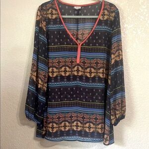 Eyeshadow Sheer Blouse